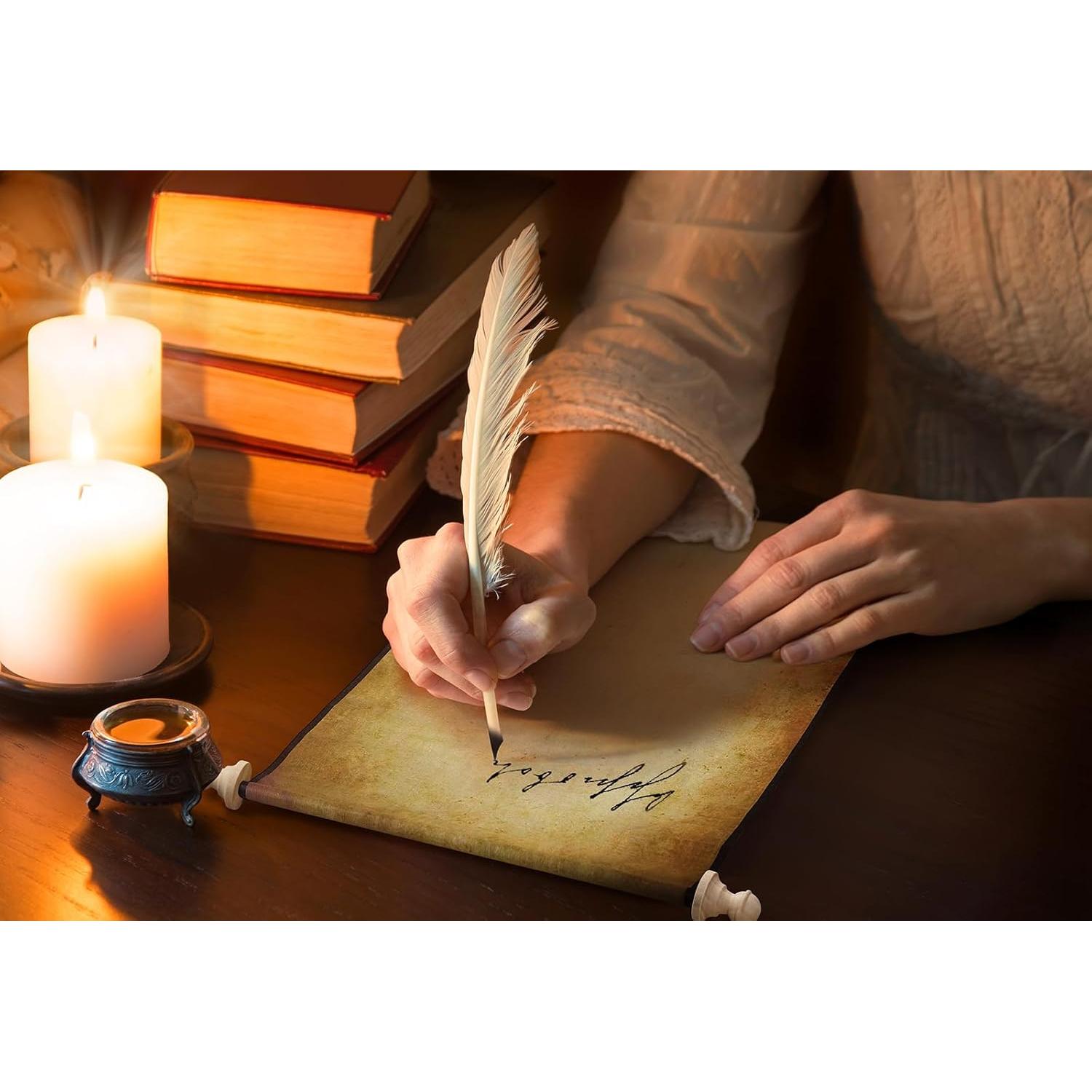 2 PCS Papel de Pergamino Blanco Makevivi 24.1x80 cm Vintage