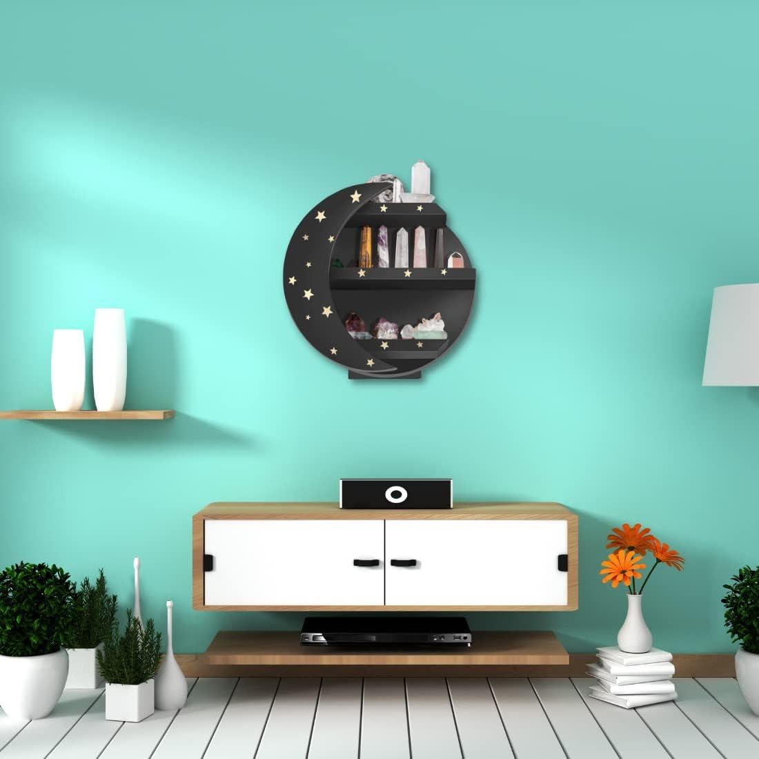 Estante Luna Negra MMOBILITY para Cristales y Decoración