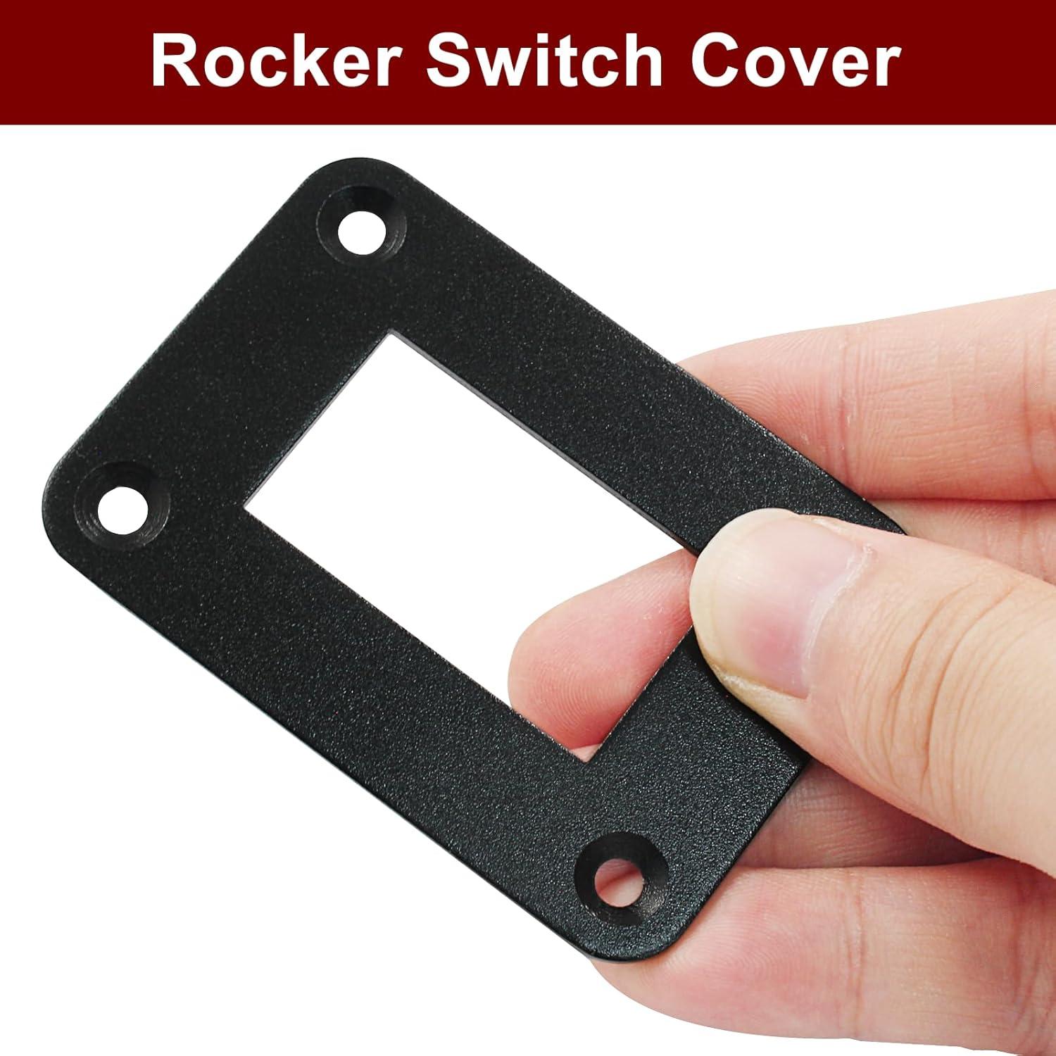 Cubierta de Interruptor Rocker BokWin Negra 48x68mm Aluminio