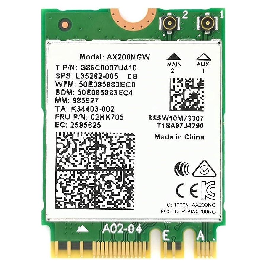Adaptador WiFi 6 AX200 HighZer0 M.2 802.11ax 2.4 Gbps Bluetooth 5.2
