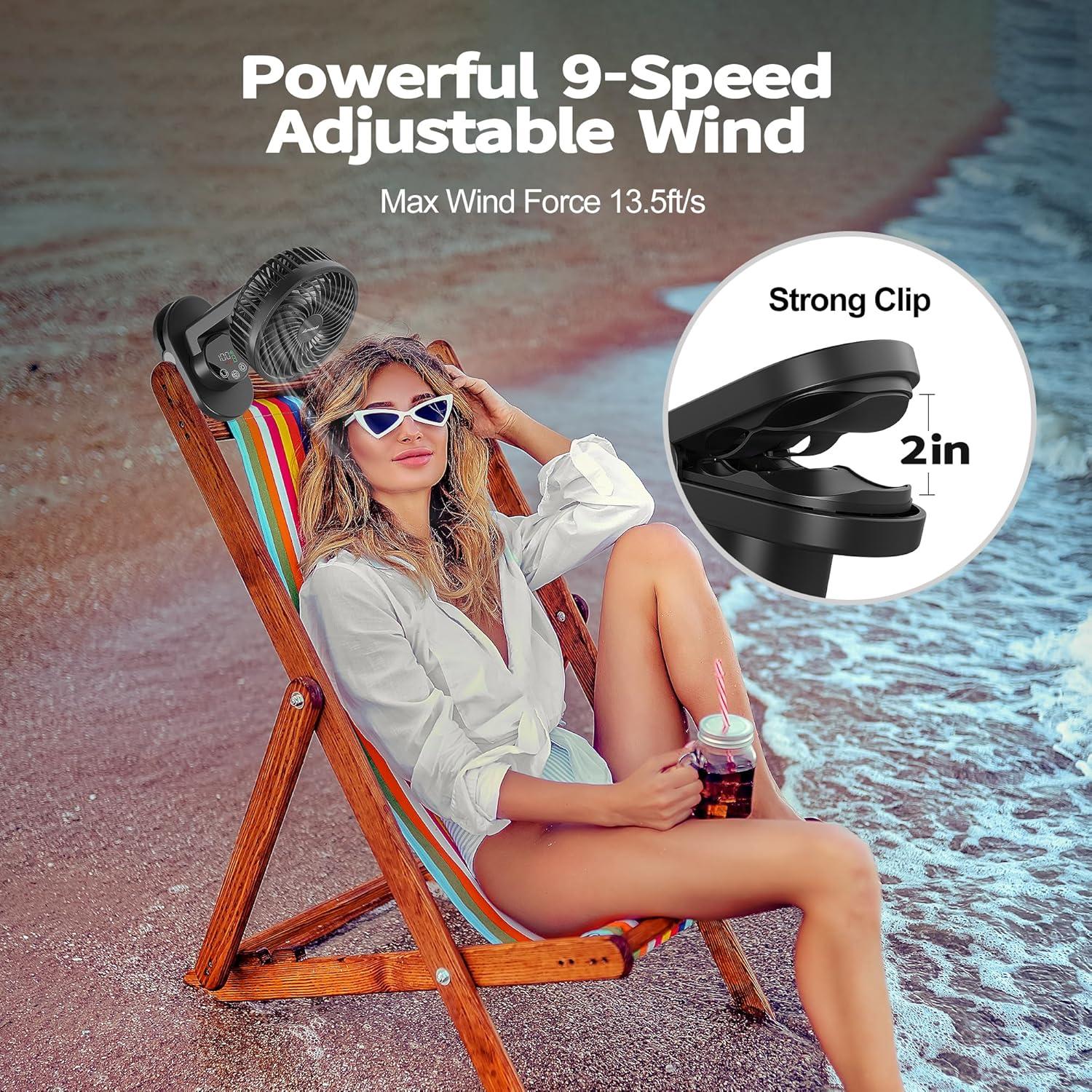 Ventilador de Camping AMACOOL A04 Recargable 5000mAh