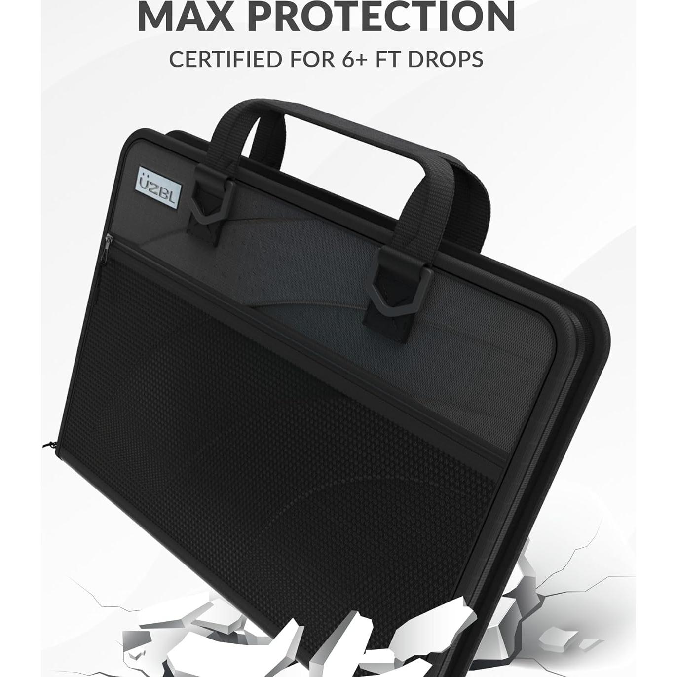 Funda Dura UZBL para Chromebook 13-14" con Correa y Bolsa