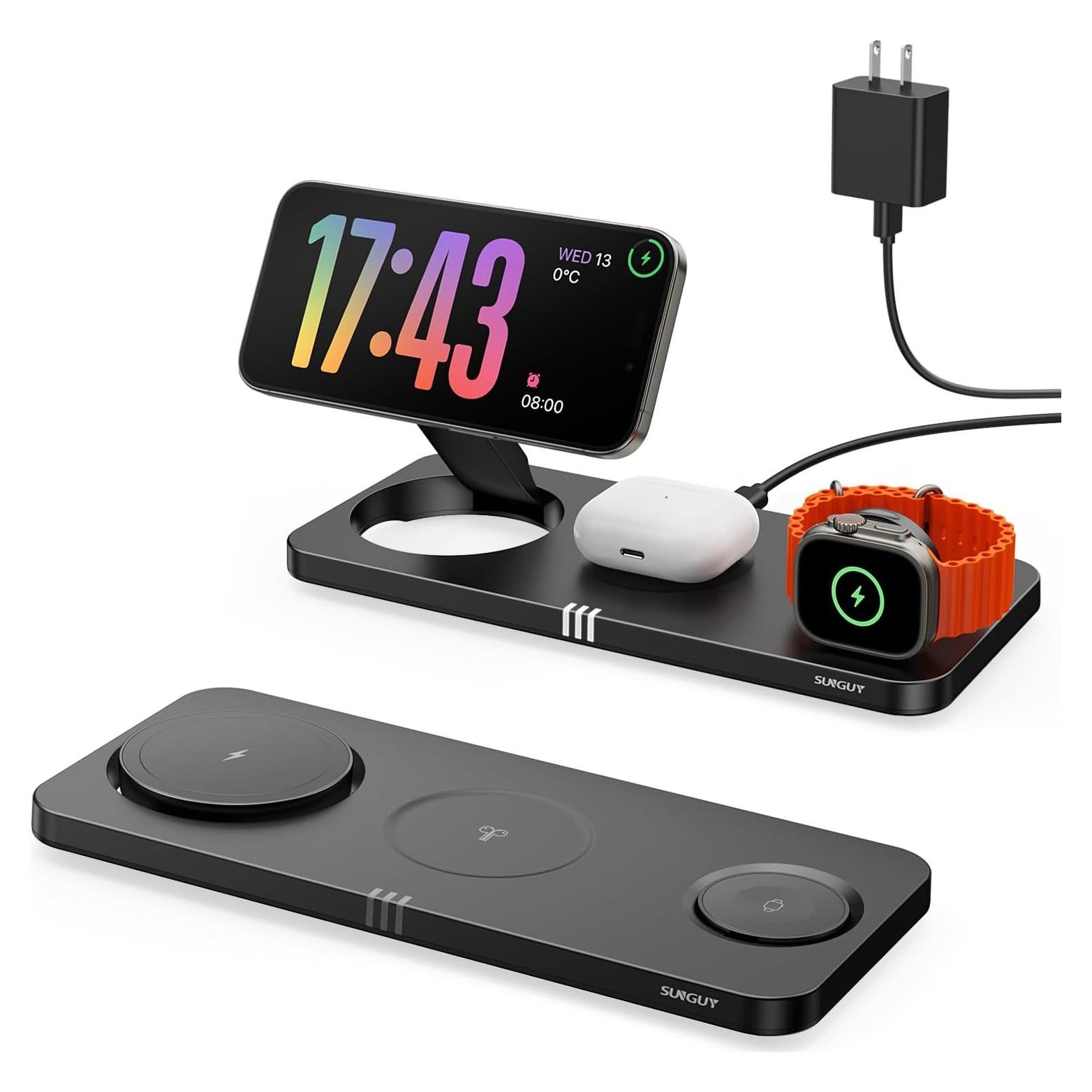 Estación de Carga Inalámbrica 3 en 1 MagSafe Apple - Negro