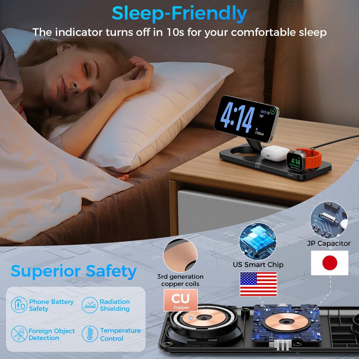 Estación de Carga Inalámbrica 3 en 1 MagSafe Apple - Negro