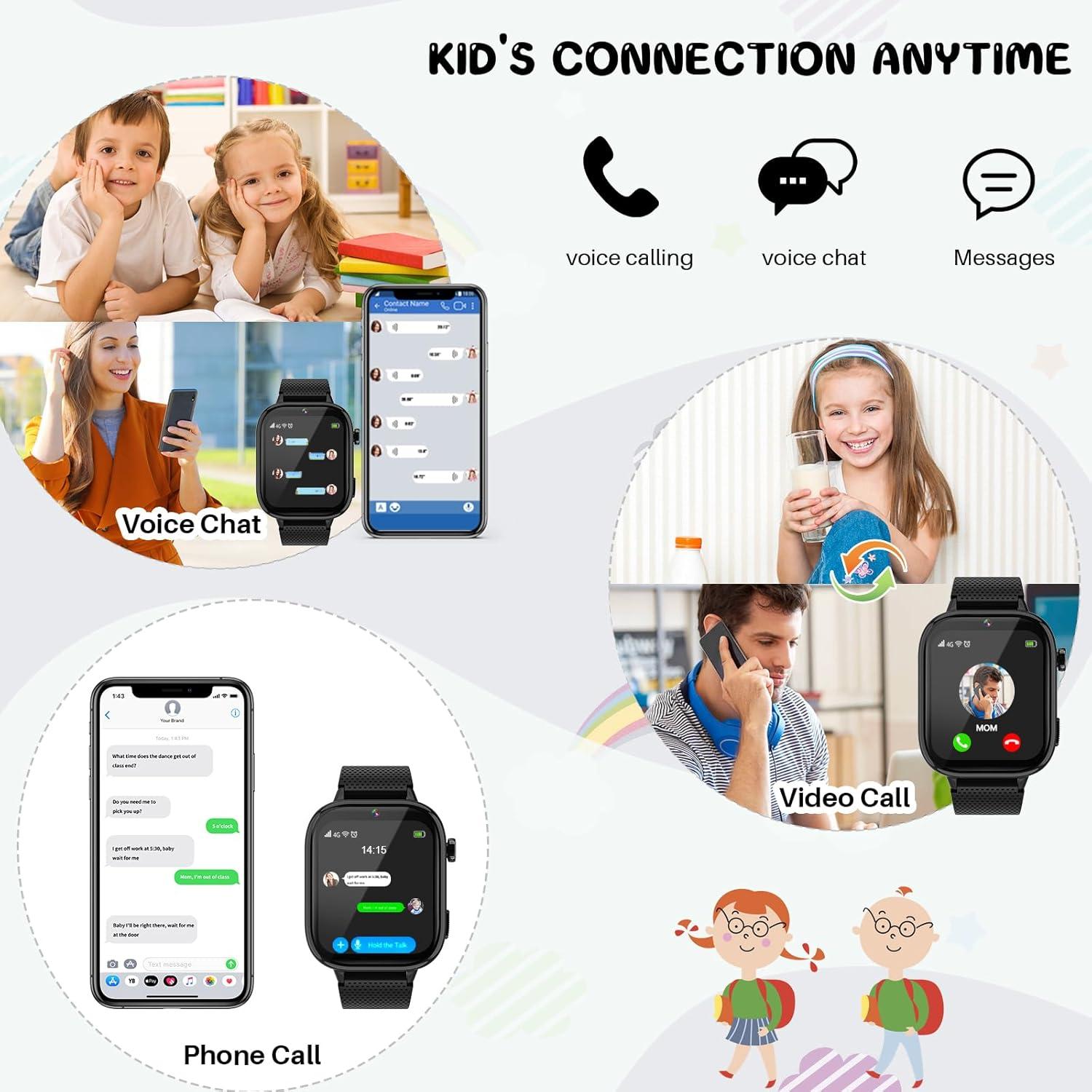 Reloj Inteligente OKYUK para Niños 4G con SIM y Juegos