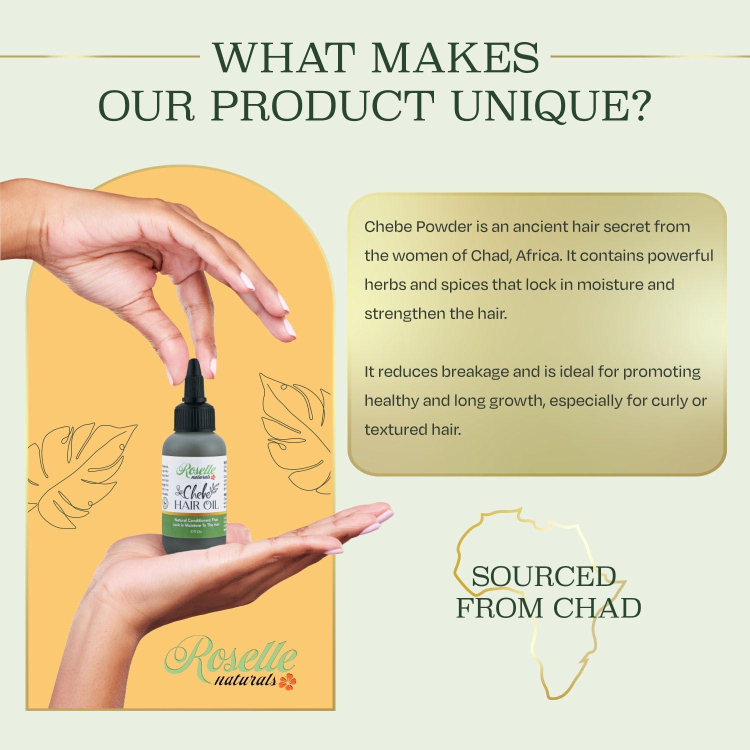 Aceite de Chebe Roselle Naturals 60 ml - Crecimiento Cabello Fuerte