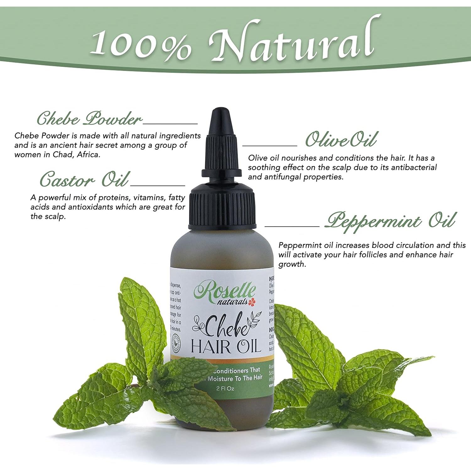 Aceite de Chebe Roselle Naturals 60 ml - Crecimiento Cabello Fuerte