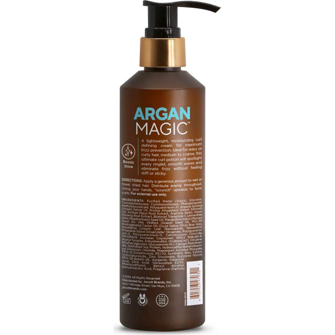 Crema Definidora de Rizos Argan Magic 250ml - Hidrata y Reduce Frizz