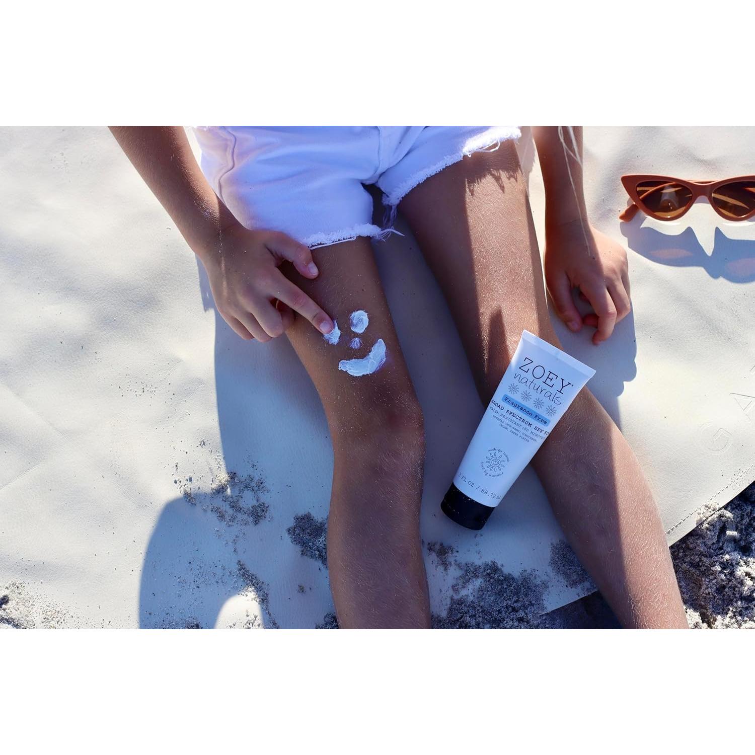 Protector Solar Zoey Naturals SPF 50+ para Bebés y Niños - Resistente al Agua