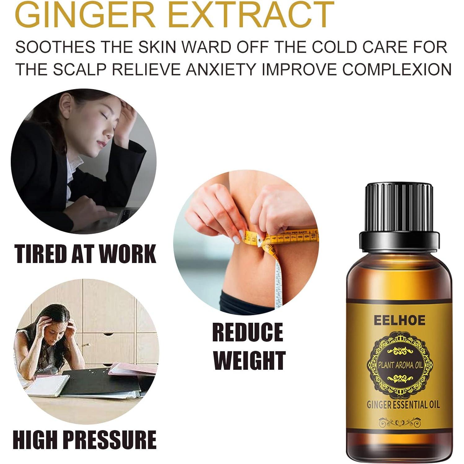 Aceite de Jengibre 30 ML HuaQing para Drenaje Abdominal