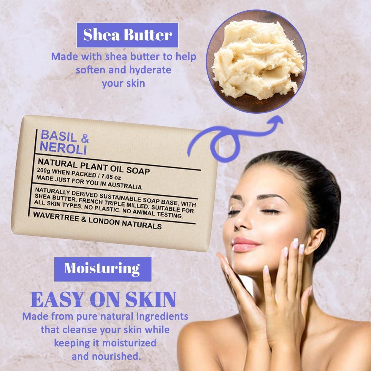 Jabón Natural Wavertree & London Albahaca y Neroli 198g