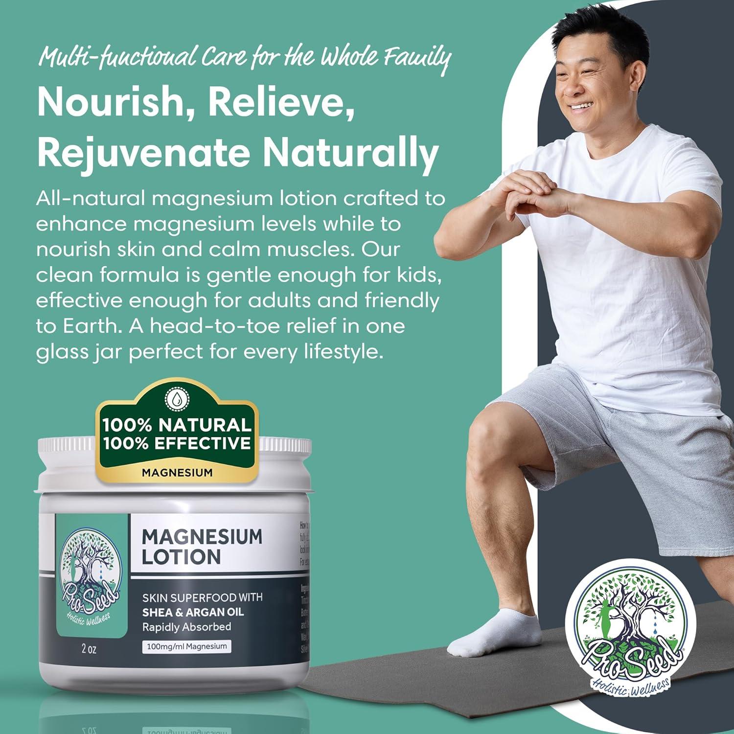 Loción de Magnesio ProSeed 100% Natural 60ml - Vegana y Calmante