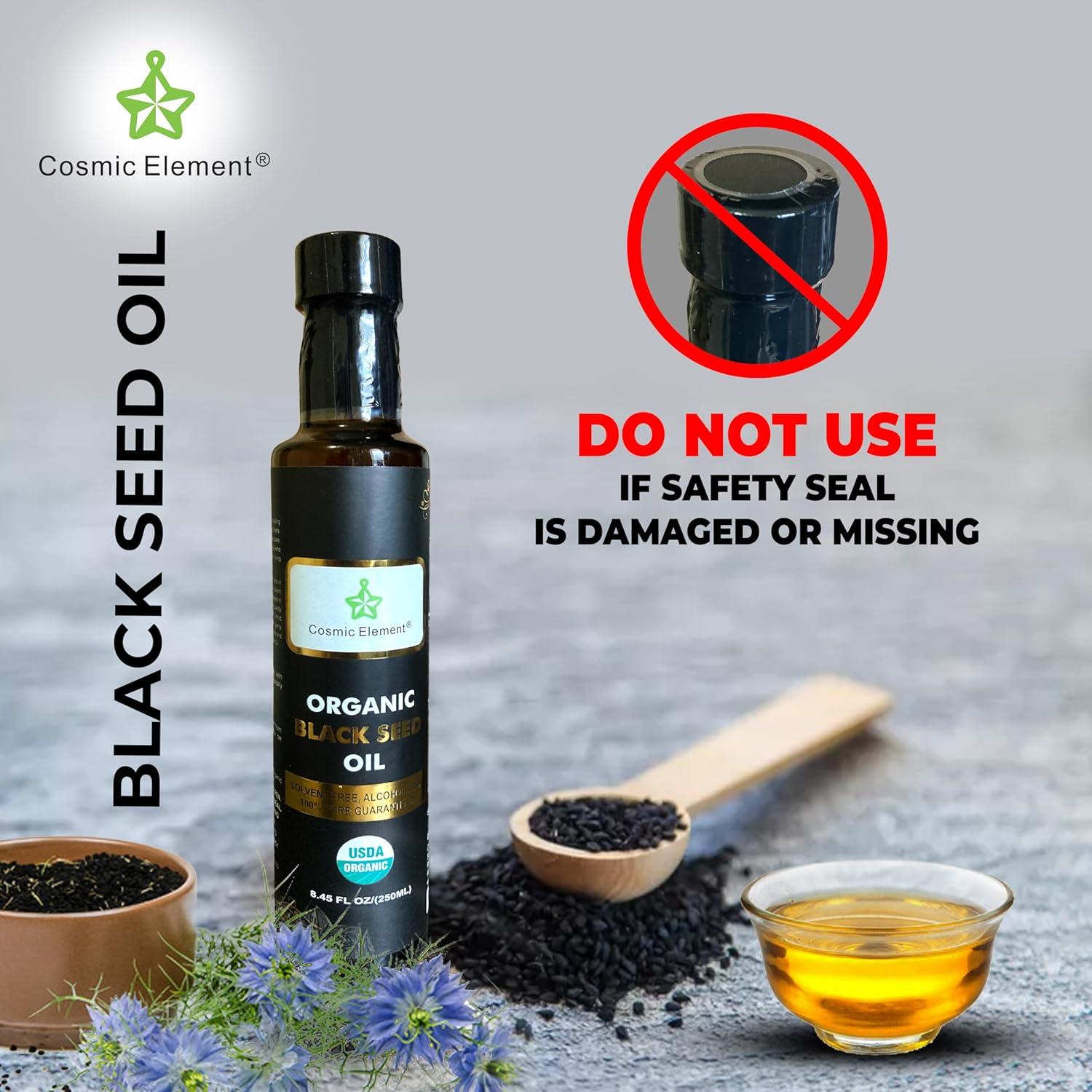 Aceite de Semilla Negra Orgánico Cosmic Element 248 ml - Omega 3 6 9