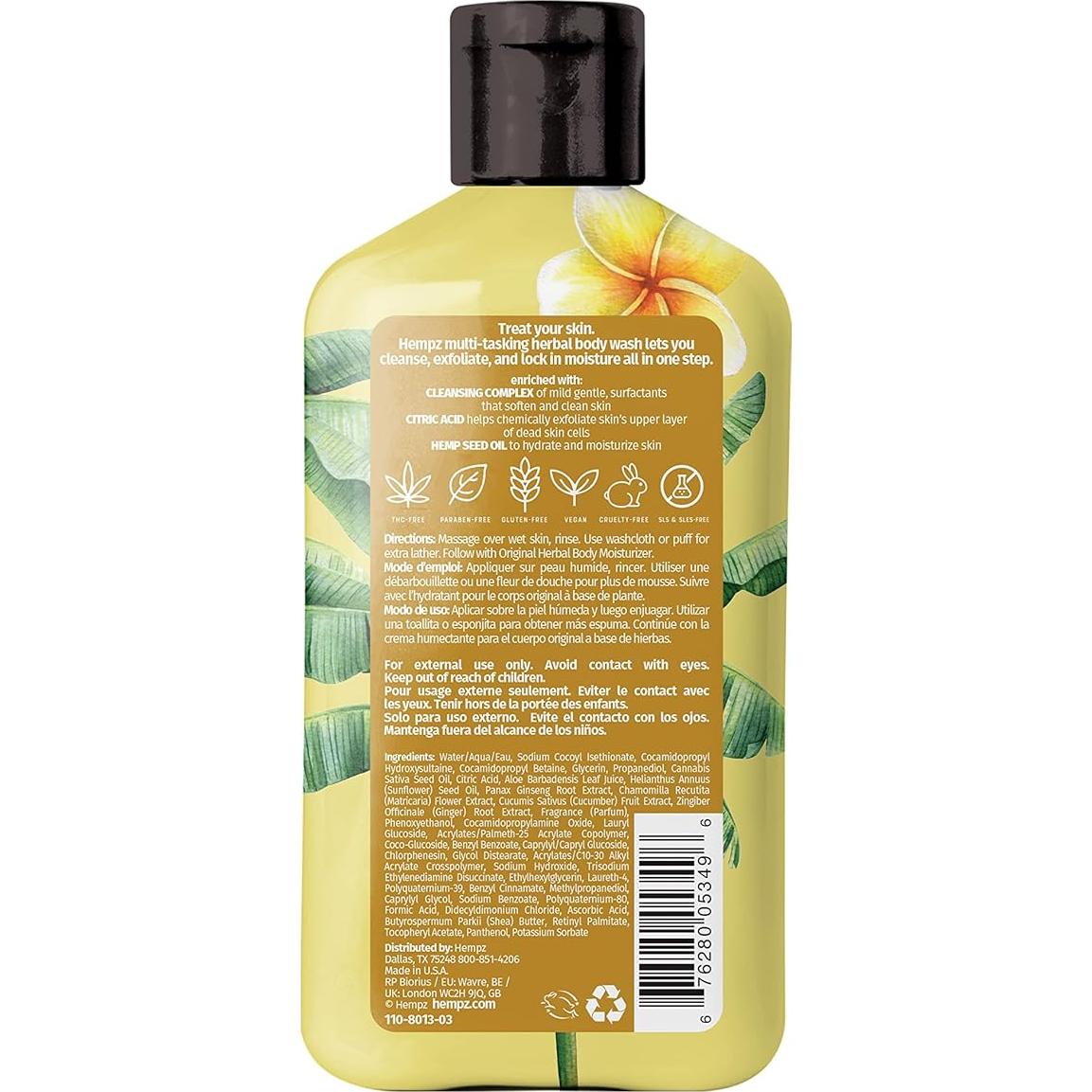 Gel de Ducha Hidratante Hempz Floral y Plátano 502 ml