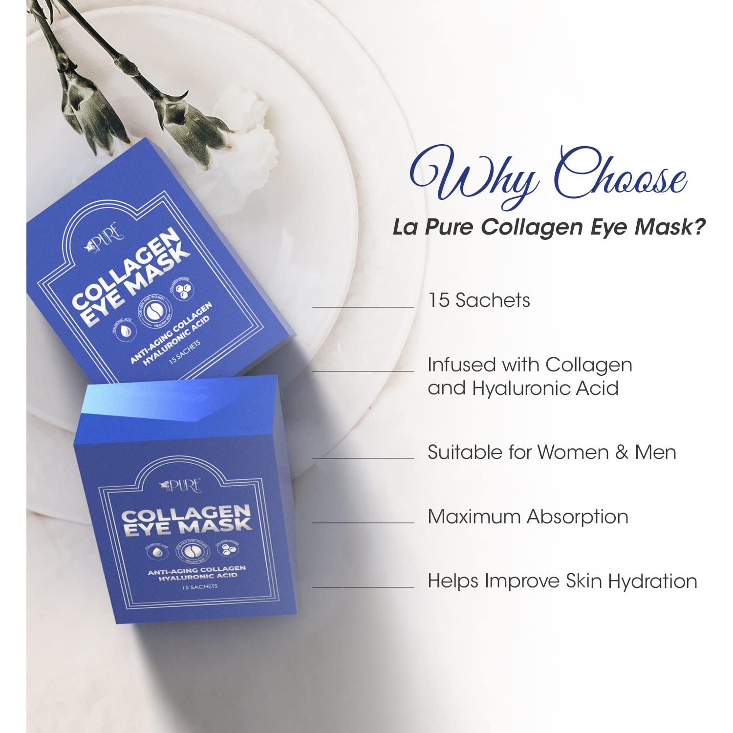 Parche para Ojos LA PURE Colágeno Hidratante 15ct