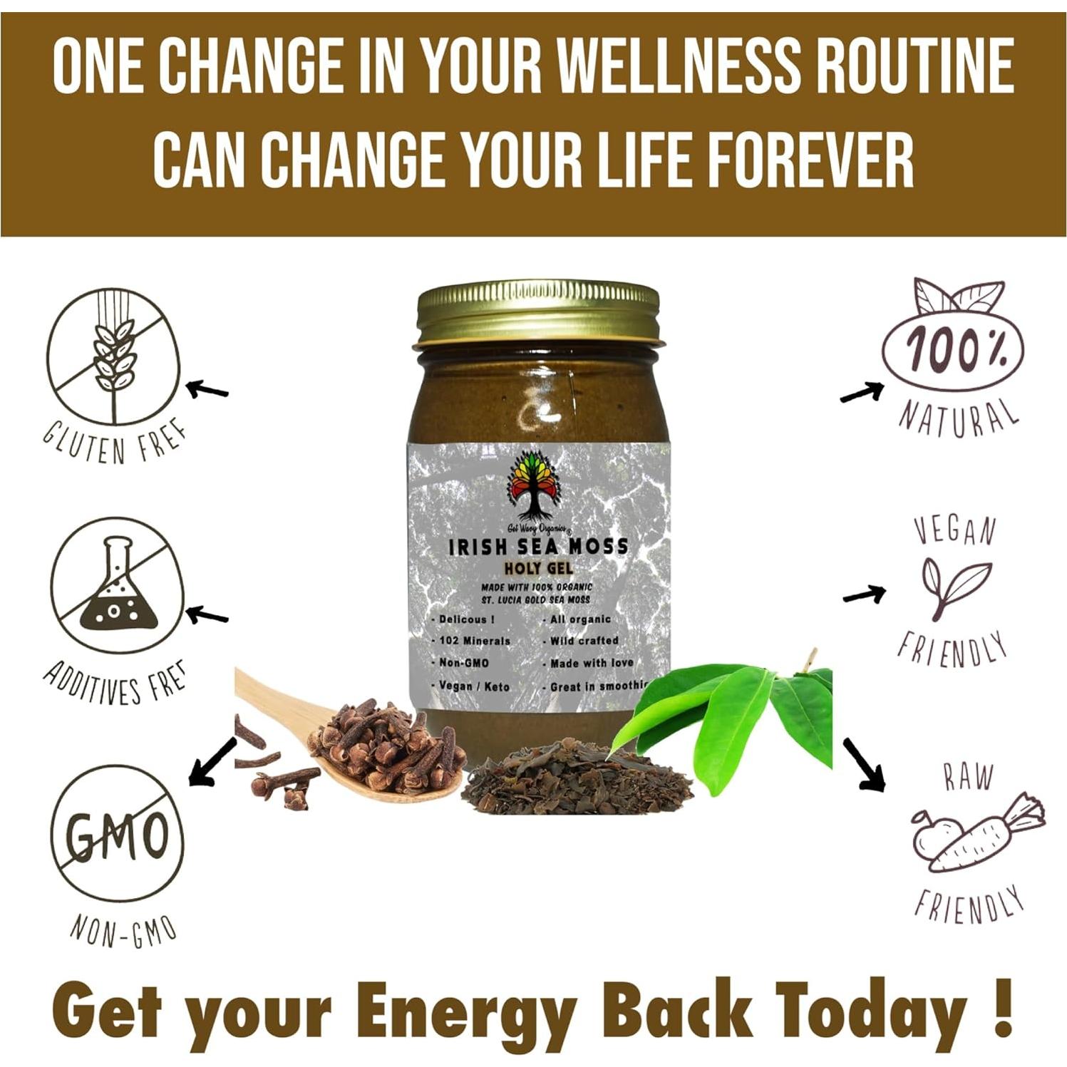 Gel de Musgo Marino Irlandés Get Wavy 450g con Algas y Clavos