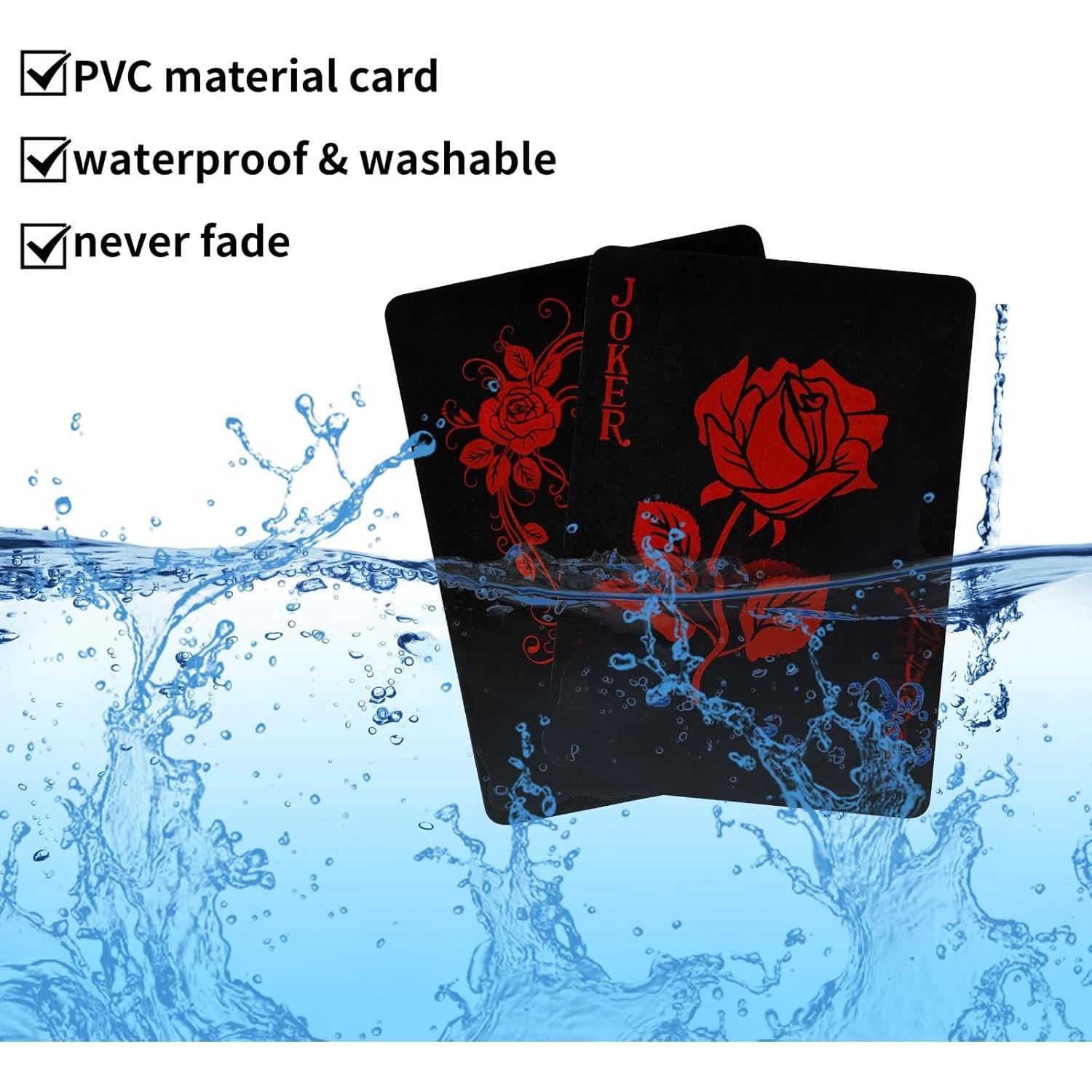 Barajas de Cartas Joyoldelf Negras a Prueba de Agua - 2 Paquetes