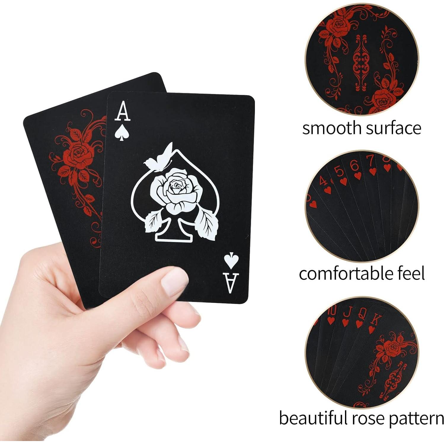 Barajas de Cartas Joyoldelf Negras a Prueba de Agua - 2 Paquetes