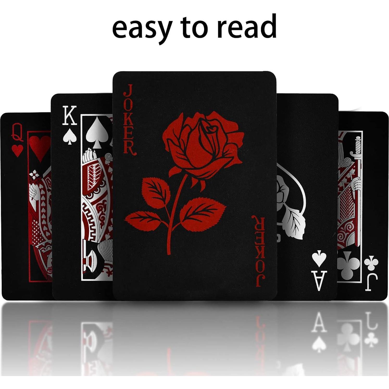 Barajas de Cartas Joyoldelf Negras a Prueba de Agua - 2 Paquetes