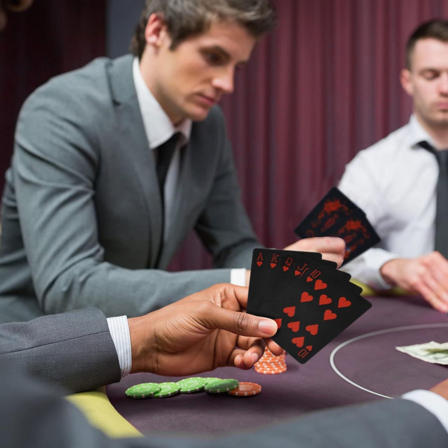 Barajas de Cartas Joyoldelf Negras a Prueba de Agua - 2 Paquetes