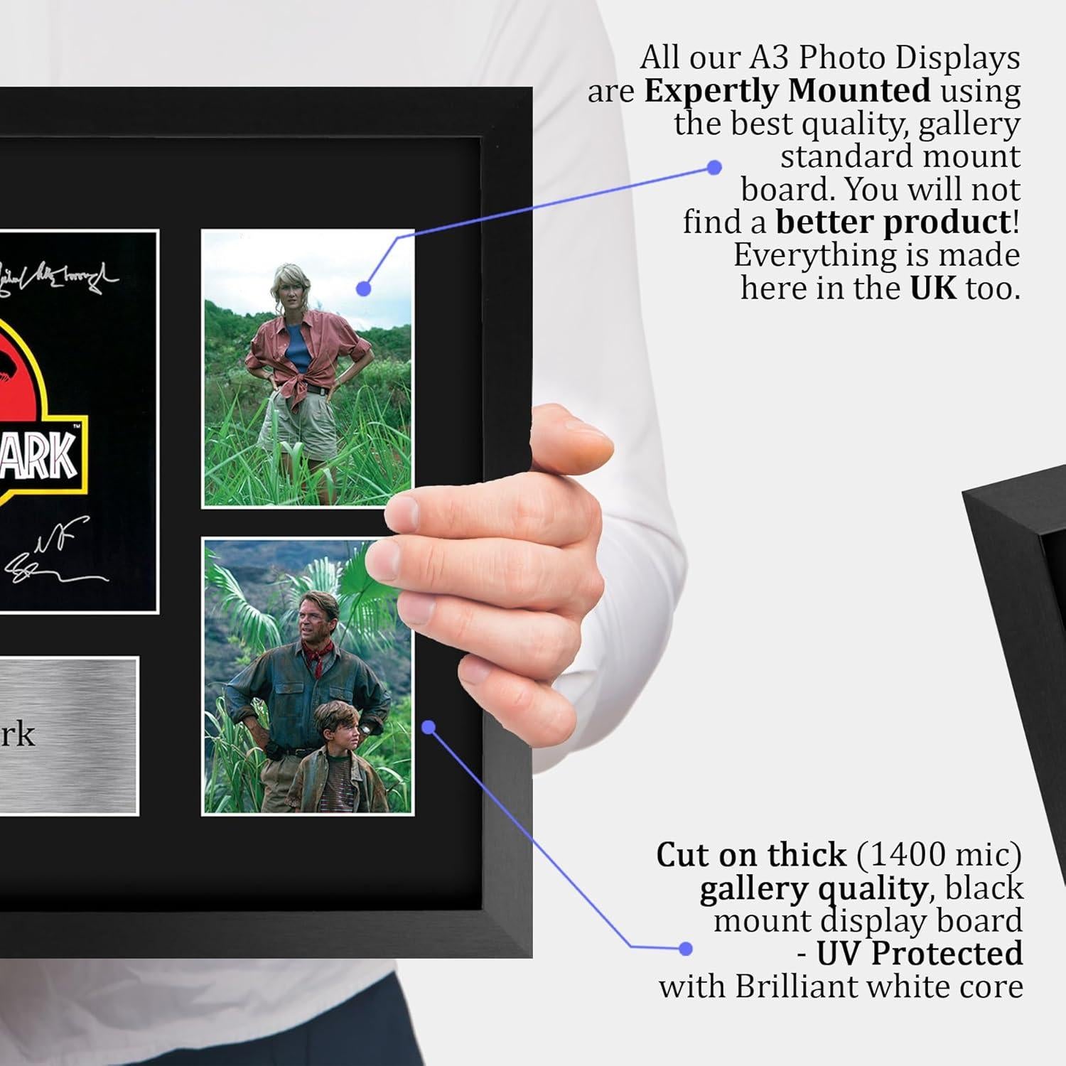 Montaje Enmarcado Jurassic Park 1 HWC Trading 33x45 cm