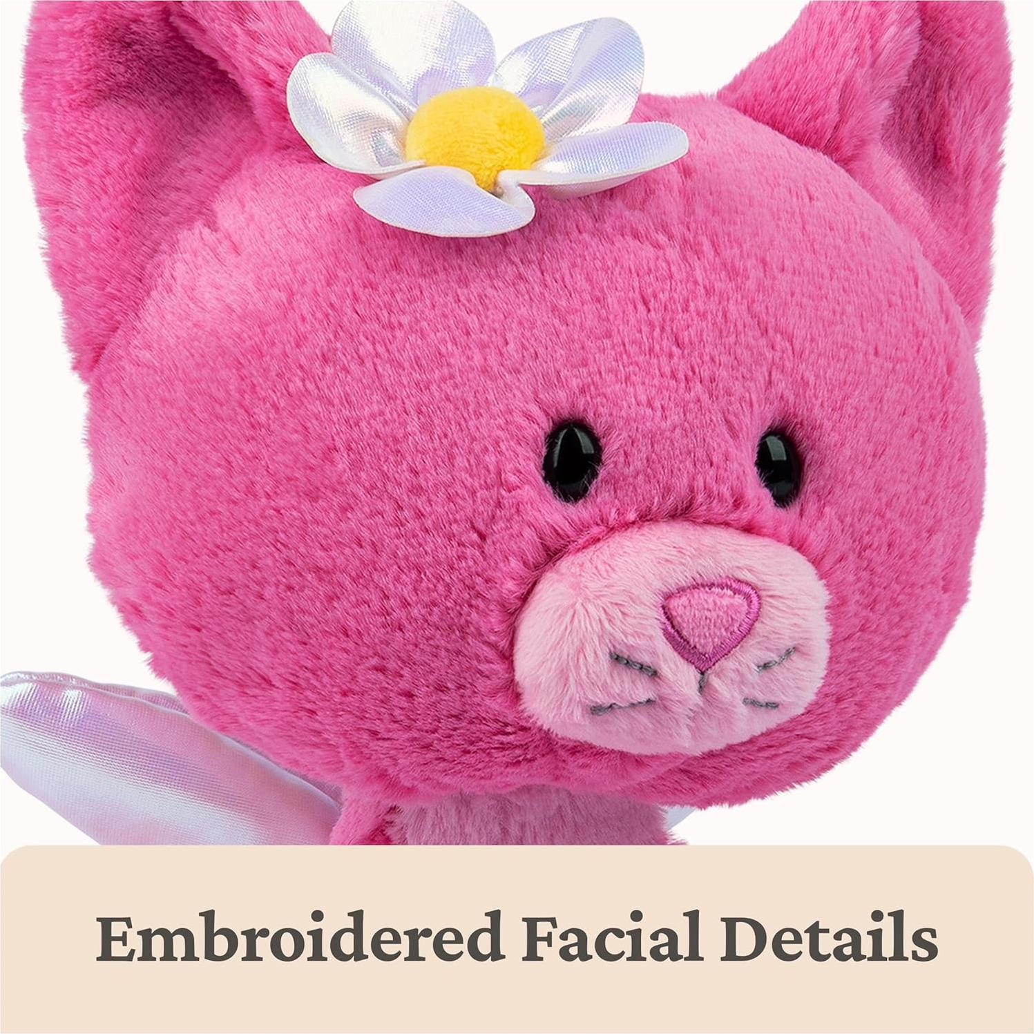 Gato de Peluche GUND Maeve Rosa 38 cm con Alas Iridiscentes
