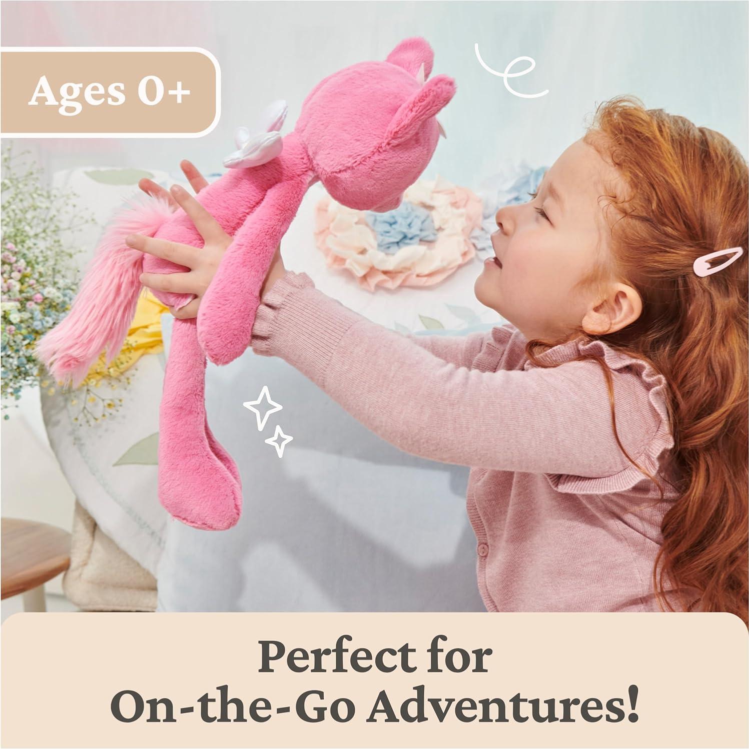 Gato de Peluche GUND Maeve Rosa 38 cm con Alas Iridiscentes