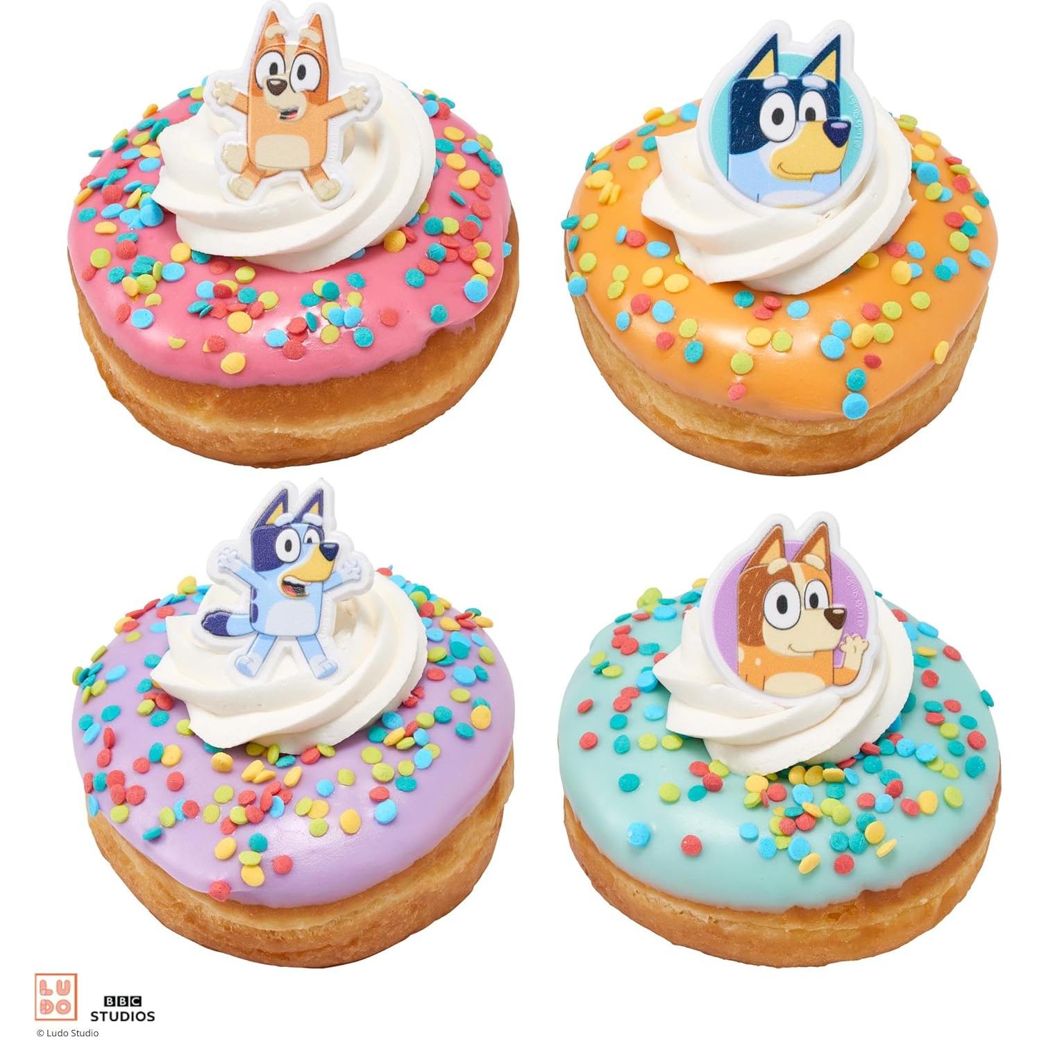 DecoPac Anillos para Cupcakes Bluey - 72 Decoraciones 3D