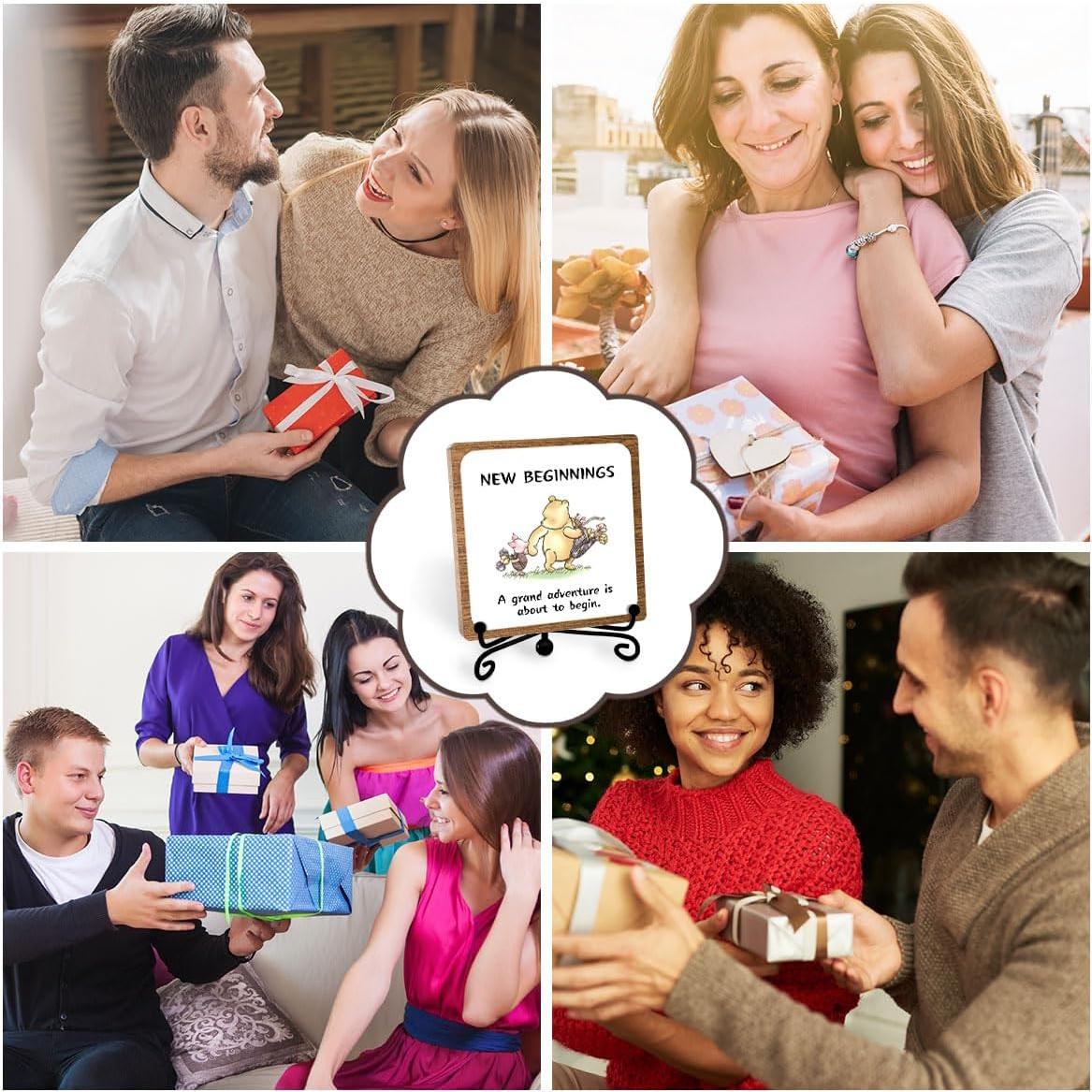 Cartel Inspirador de Madera Toerifer 12.7x12.7 cm - Nuevos Comienzos