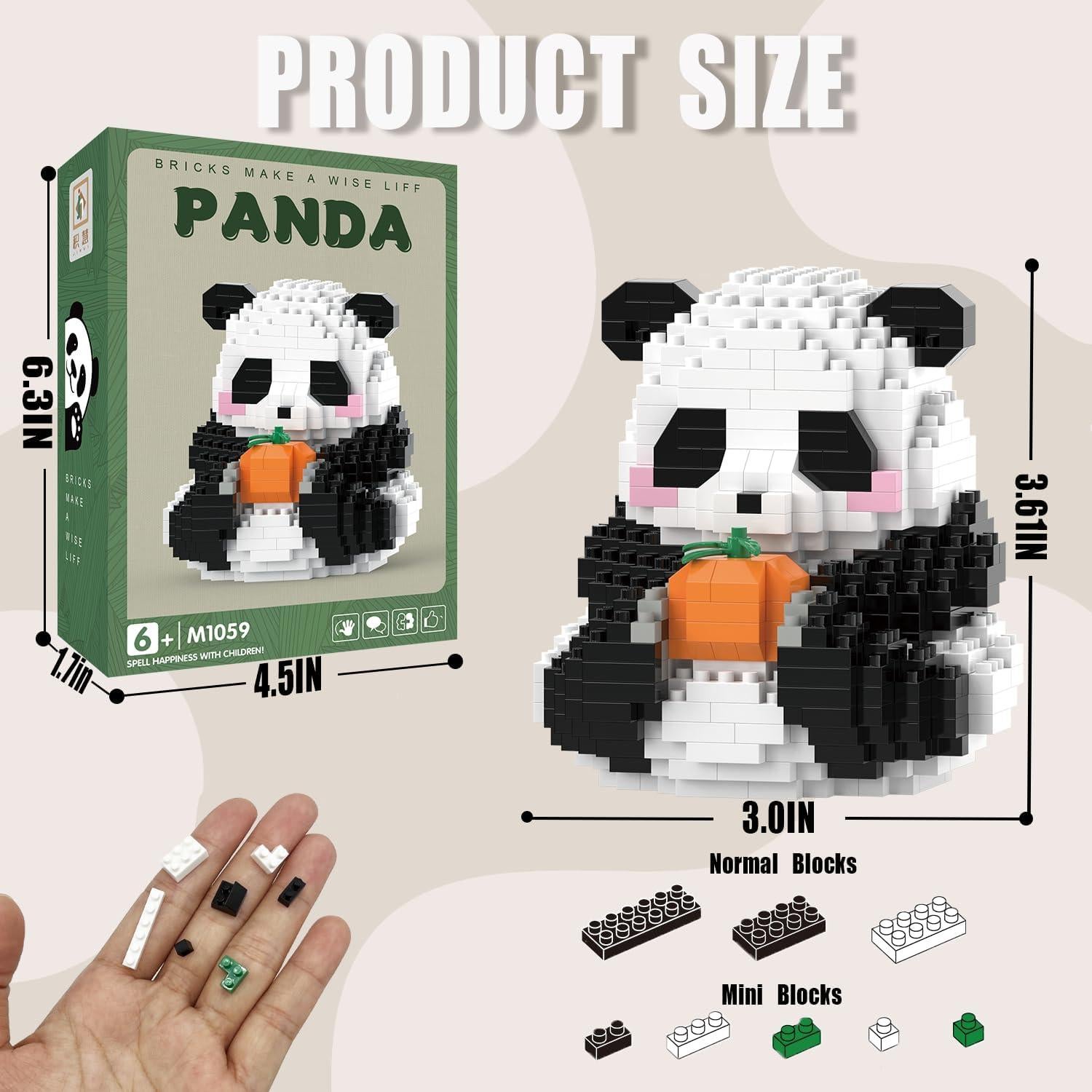 Bloques de Construcción Mini Panda MJDDJA - Juguete Educativo 7.6 cm