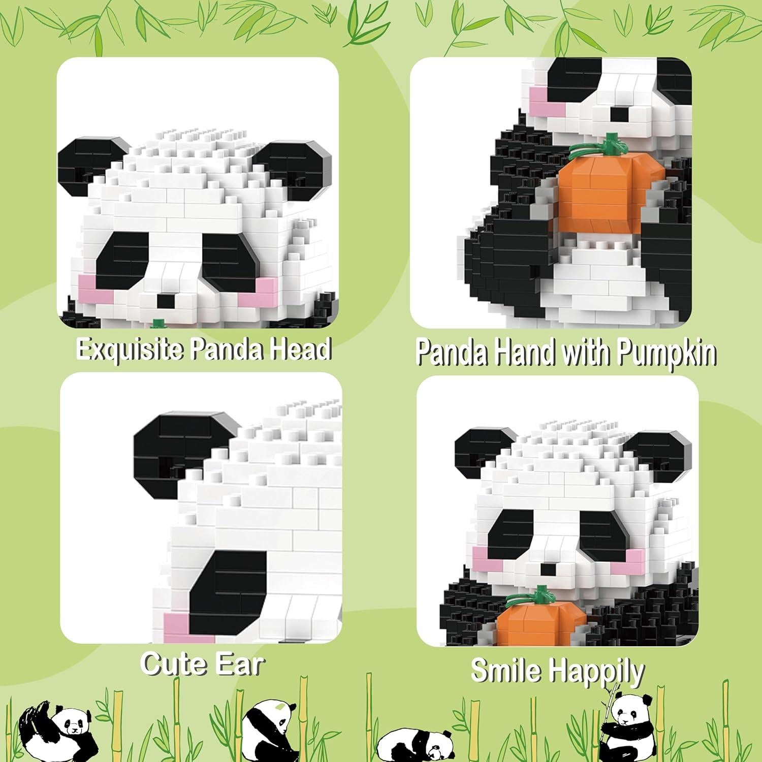 Bloques de Construcción Mini Panda MJDDJA - Juguete Educativo 7.6 cm