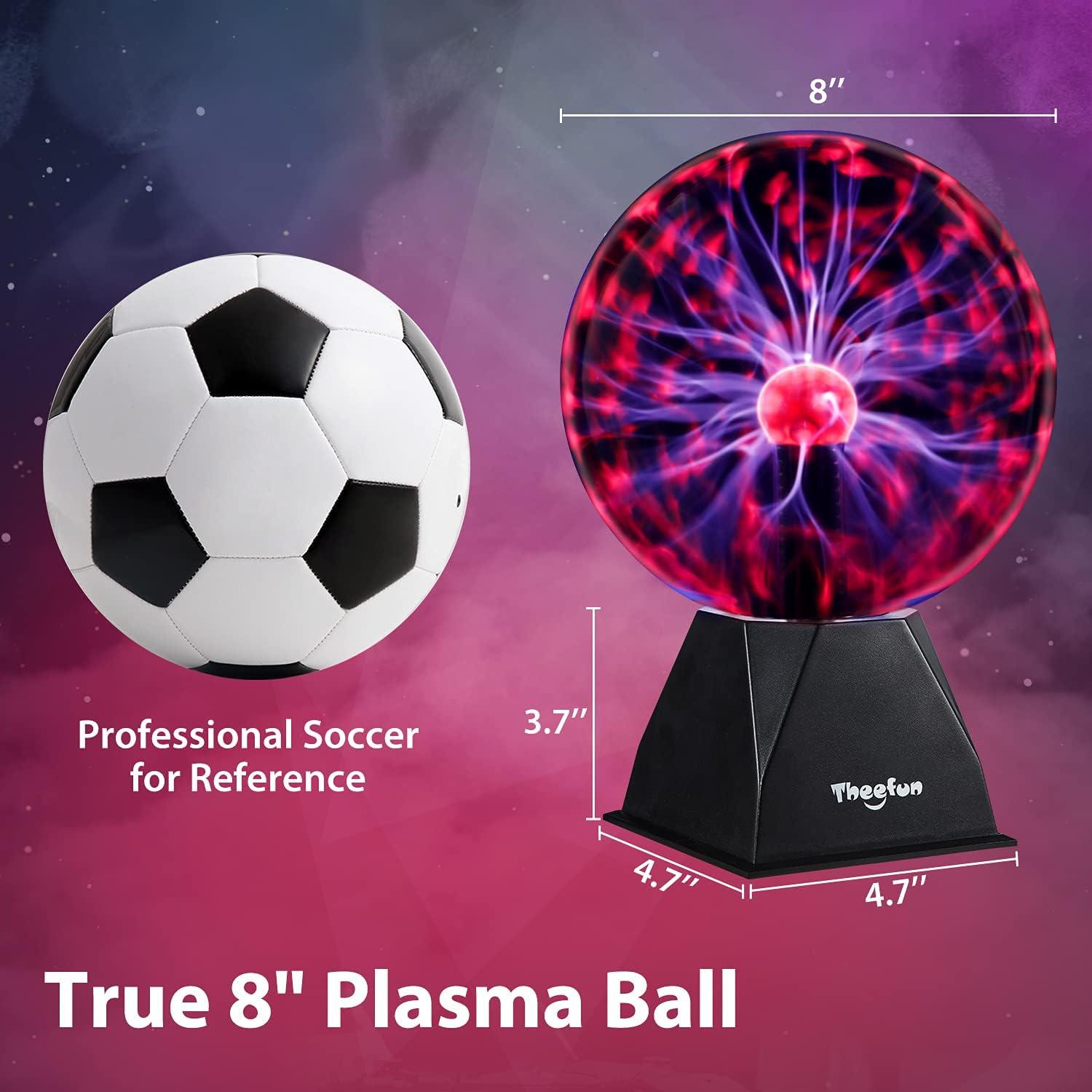 Esfera de Plasma Theefun 20 cm Luz Táctil y Sonido Decorativa