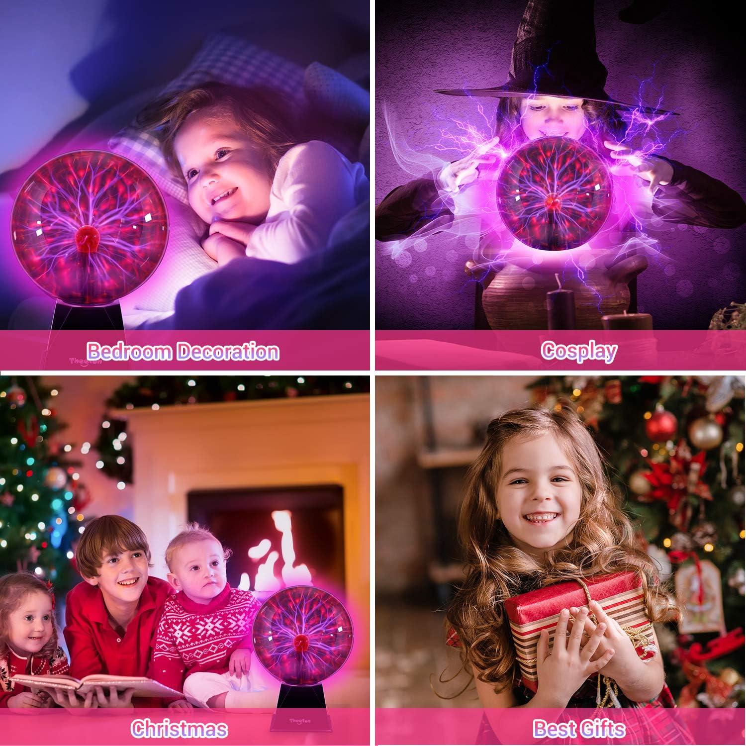 Esfera de Plasma Theefun 20 cm Luz Táctil y Sonido Decorativa