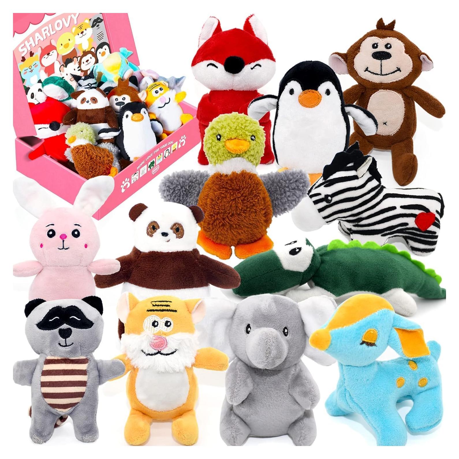 Juguetes Squeaky para Perros SHARLOVY - Paquete de 12 Peluches