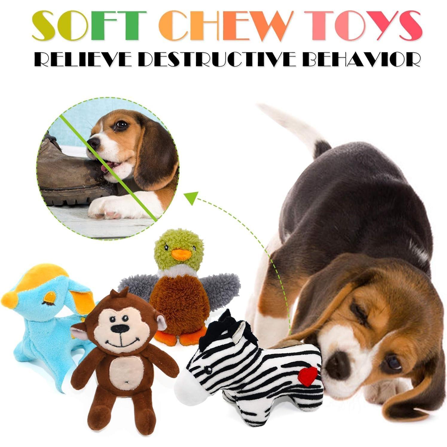 Juguetes Squeaky para Perros SHARLOVY - Paquete de 12 Peluches
