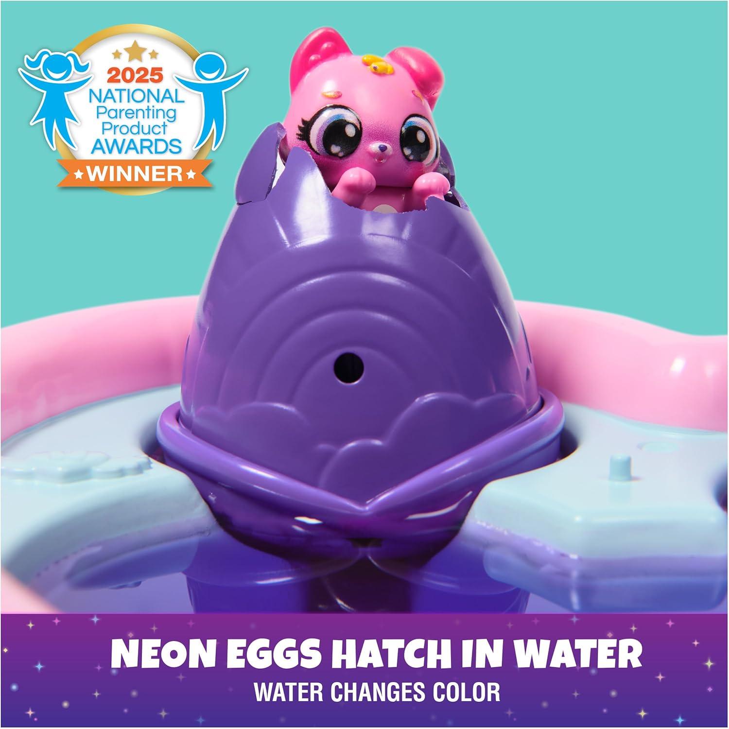 Hatchimals Alive Fiesta en la Piscina Arcoíris Neón con 2 Figuras y 14 Accesorios