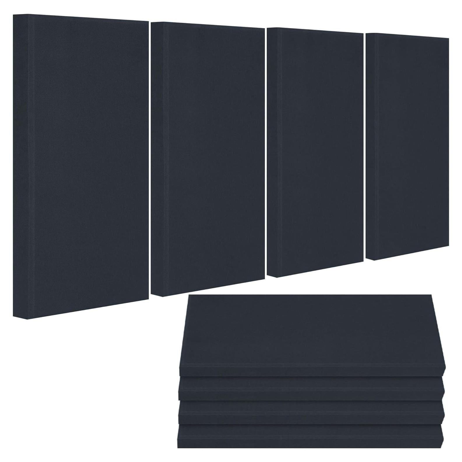 Paneles Acústicos BUBOS 4 PCS Autoadhesivos 61x30x5 cm Negro