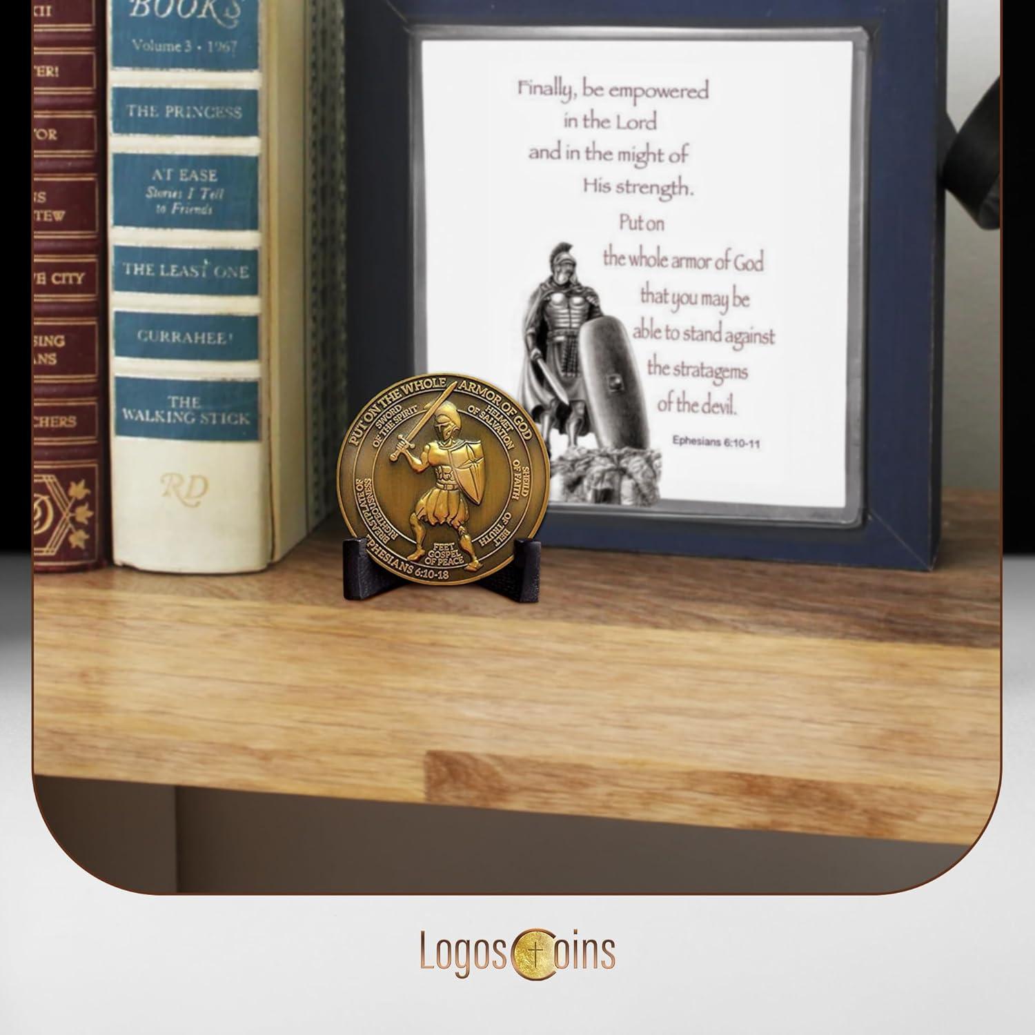 Moneda de Desafío Armadura de Dios Efesios 6:10 - 4.45 cm