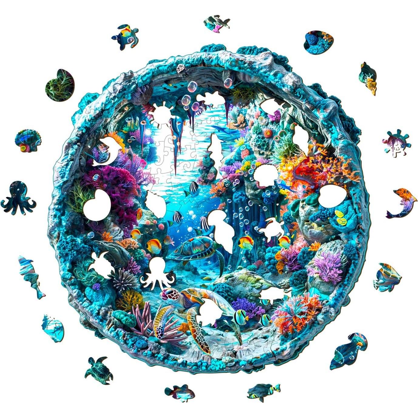 Rompecabezas 3D de Madera Welsky Fondo Marino 100 Piezas