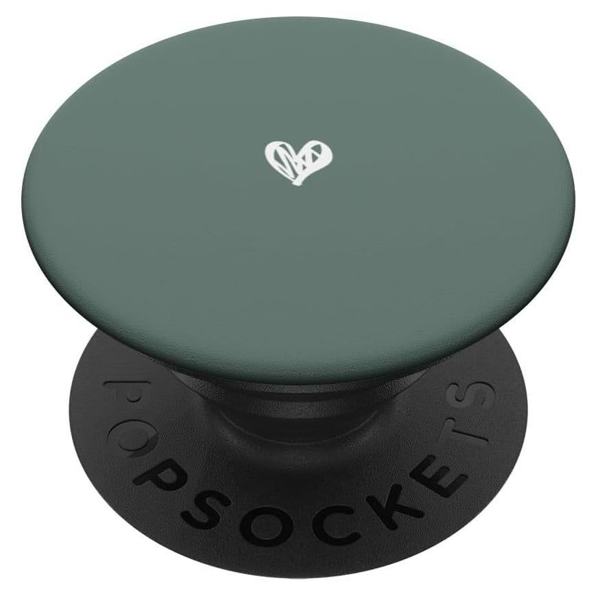 PopGrip Adhesivo PopSockets Corazón Verde Salvia Minimalista