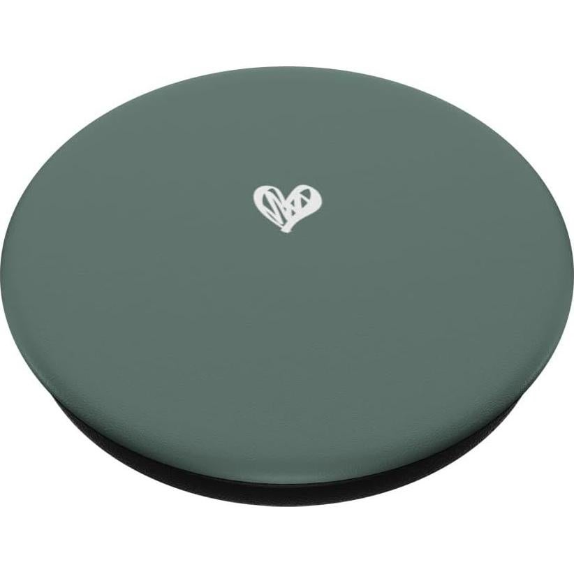 PopGrip Adhesivo PopSockets Corazón Verde Salvia Minimalista