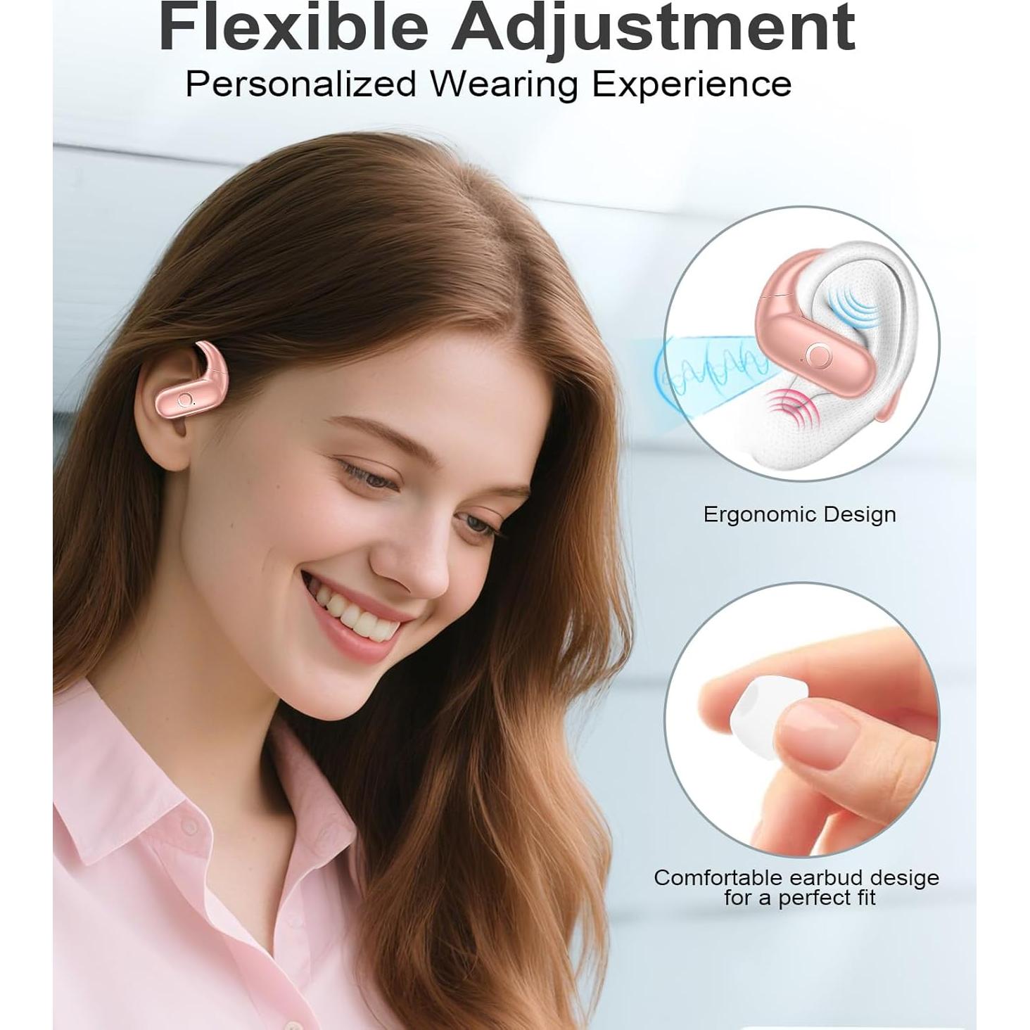 Auriculares Inalámbricos MOZOTER SP9i Bluetooth Rosa 60h