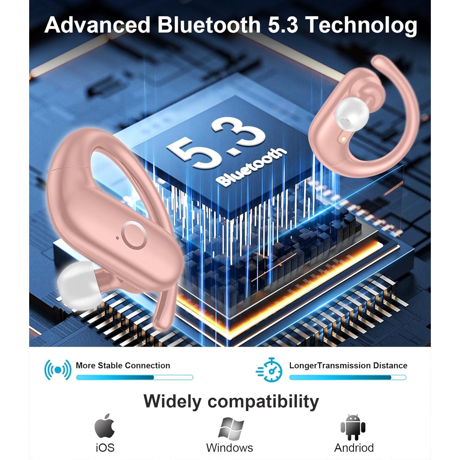 Auriculares Inalámbricos MOZOTER SP9i Bluetooth Rosa 60h