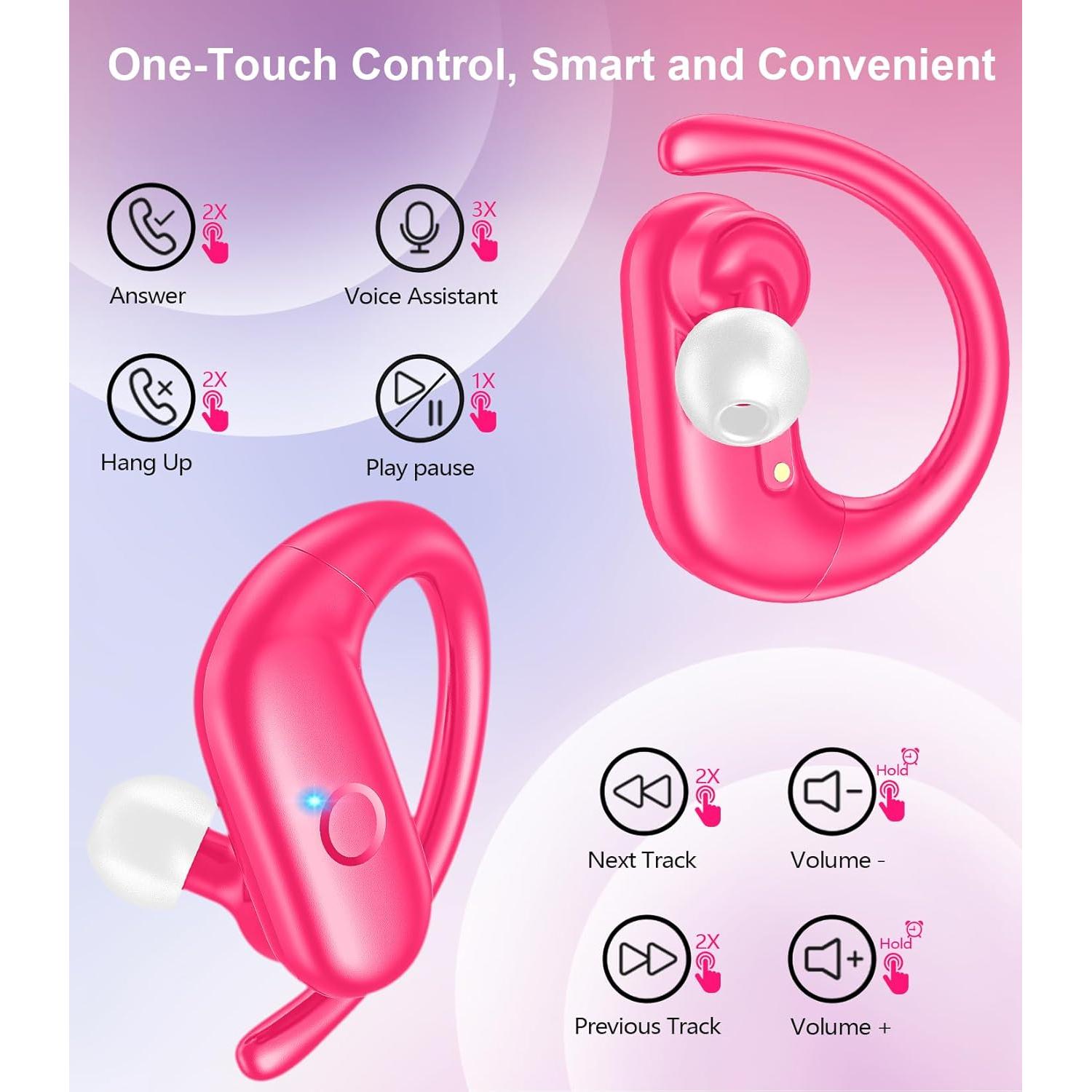 Auriculares Inalámbricos MOZOTER SP9i Bluetooth 5.3 Rosa