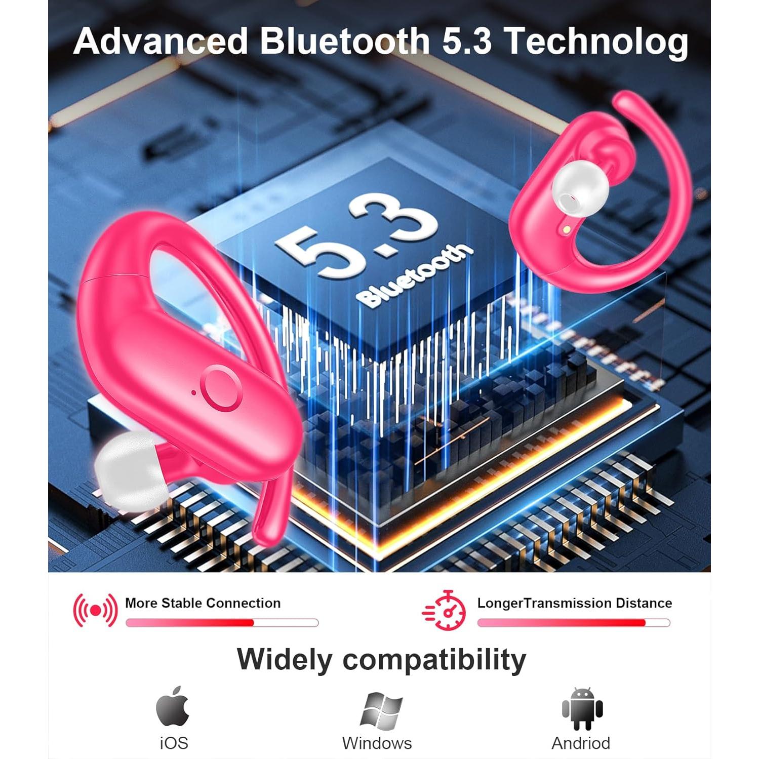 Auriculares Inalámbricos MOZOTER SP9i Bluetooth 5.3 Rosa