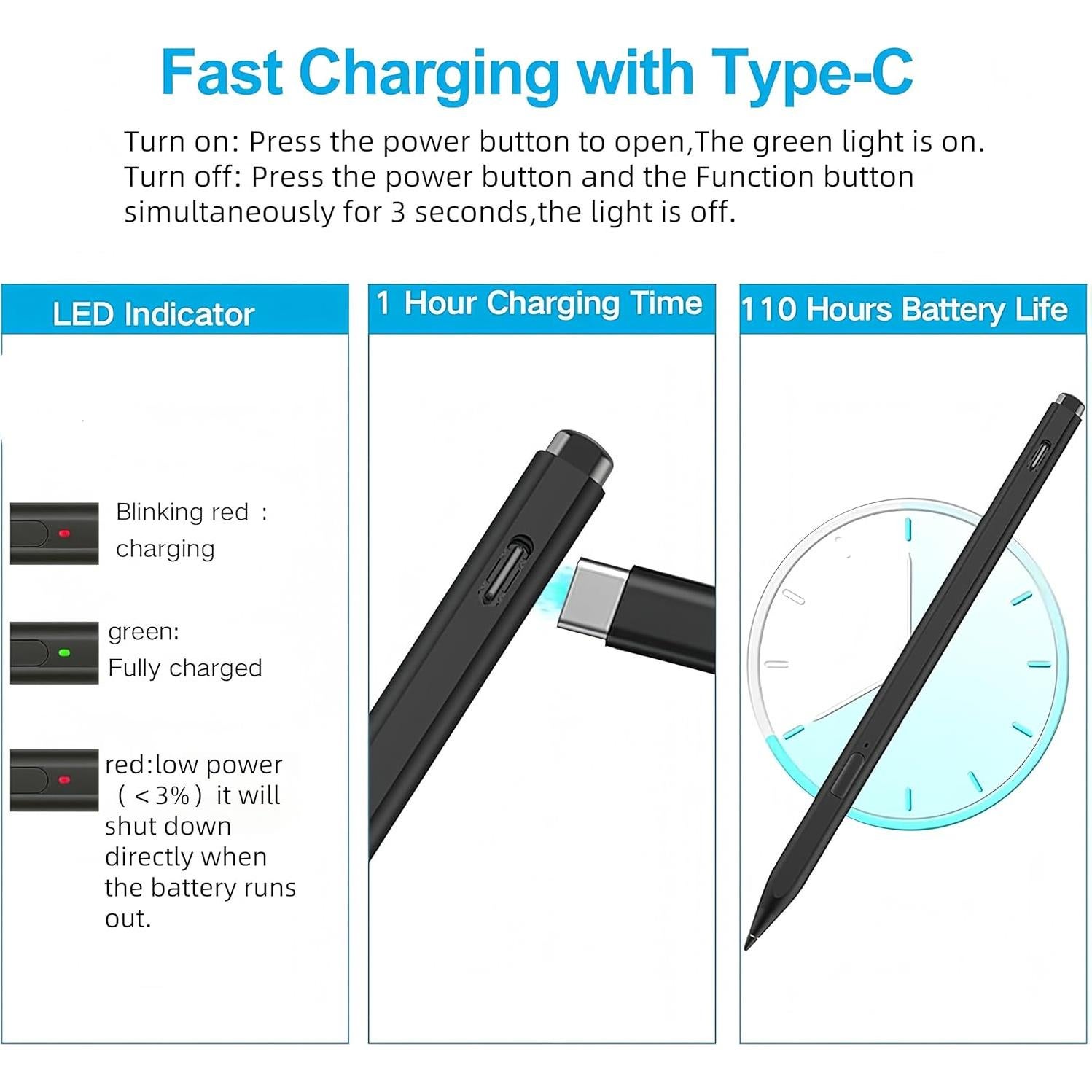 Stylus Pen Milikilo para Amazon Fire Max 11 y HD 10, 4096 puntos