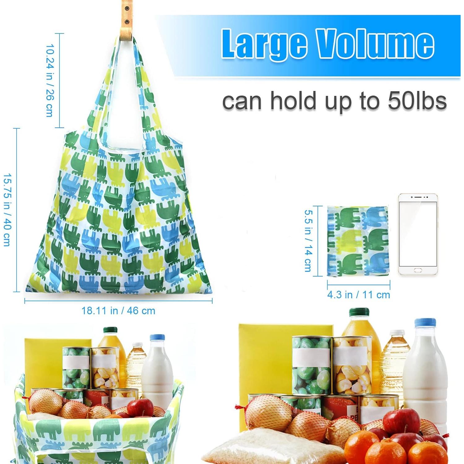 Bolsas de Compras Reutilizables ATAMET - 9 Piezas Plegables 22.7 kg