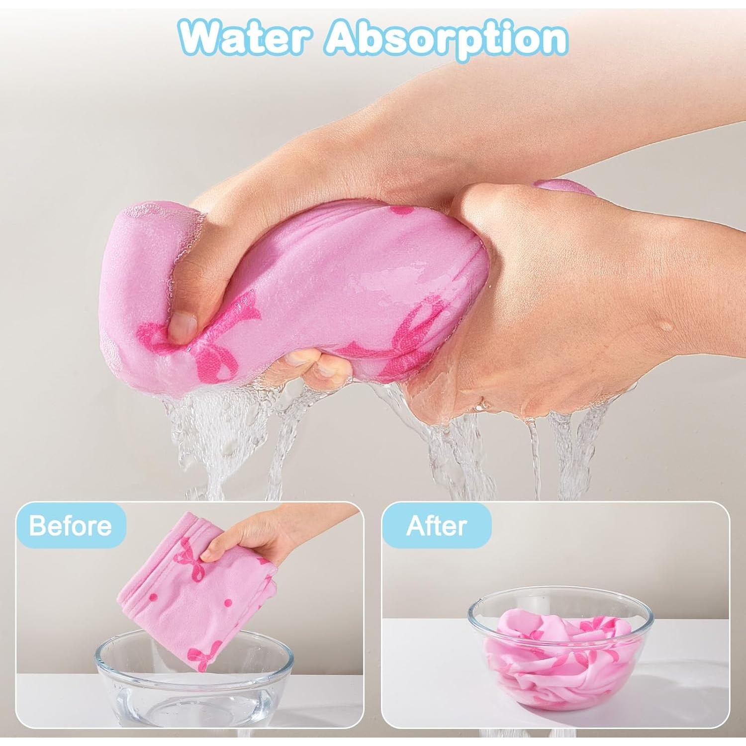 Toalla de Microfibra para Cabello FIOBEE 2 Piezas Azul/Rosa