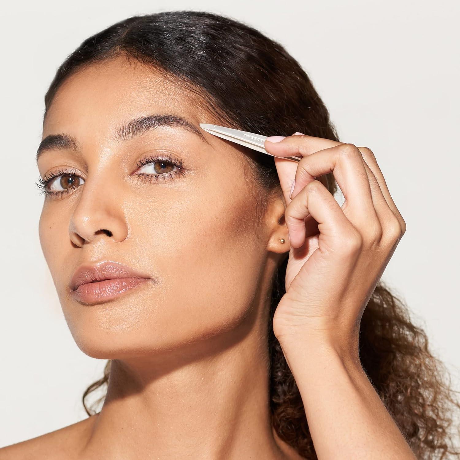 Pinzas de acero inoxidable Tweezerman - Plata platino, precisión