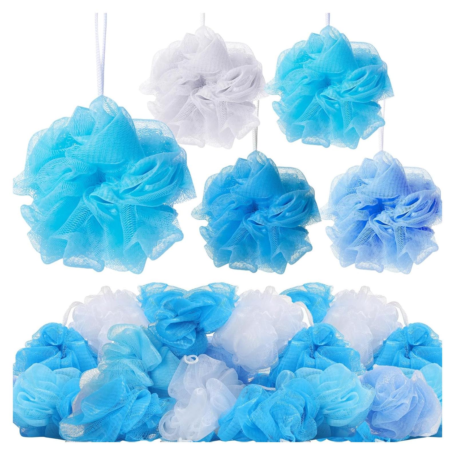 Esponjas de Lufa CHENGU 80 Pcs Azul, Exfoliantes y Suaves